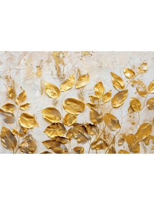 Aden Dekoratif Sarı Yapraklar Kanvas Tablo
