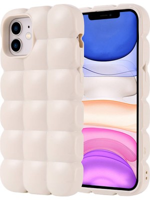 ZORE Apple iPhone 11 Kılıf Parlak Esnek Silikon Dom Dom KAPAK-BEYAZ-8680436791967-MRYN107151