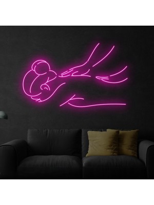 Disa Neon LED Dekoratif Aydınlatma -Masaj, 60X40 Cm-