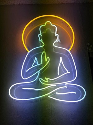 Disa Neon LED Dekoratif Aydınlatma -Yoga, 30X45CM-