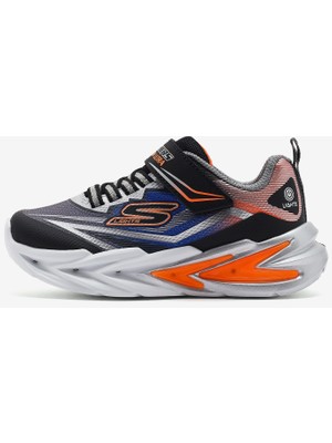 Skechers Flexglow Ultra Büyük Erkek Çocuk Siyah Işıklı Spor Ayakkabı 400139L Bksl