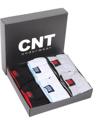 Erkek Düz Desenli CNT Boxer Likralı 6'lı Premium Paket Konfor ve Şıklık İçin