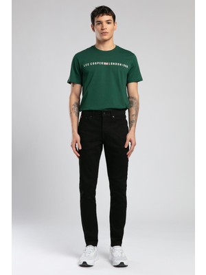 Lee Cooper Jeff Yüksek Bel Çok Dar Kesim Çok Dar Paça Siyah Erkek Jean Pantolon