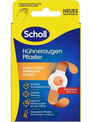 Scholl (Su Geçirmez, Salisilik Asitli) Plasteri 4 Adet