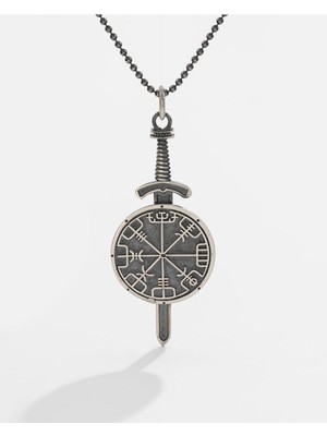 Meks Jewels Gümüş Viking Pusulası Kolye