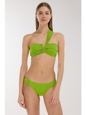 Ayyıldız 3400 Yeşil Tek Omuz Bikini Takımı