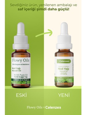 Flowy Oils Nioli Yağı Saf Sertifikalı %100 Doğal Bitkisel Uçucu Yağ Niaouli Essential Oil 10 ml