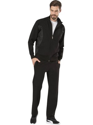 Erkek Dik Yaka Fermuarlı Eşofman Takımı