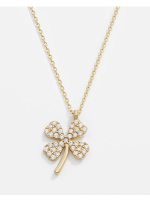 14 Ayar Altın Yonca Kolye