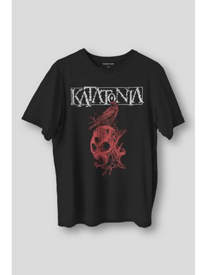 Katatonia Doom Metal Music Baskılı Siyah Regular Fit T-Shirt