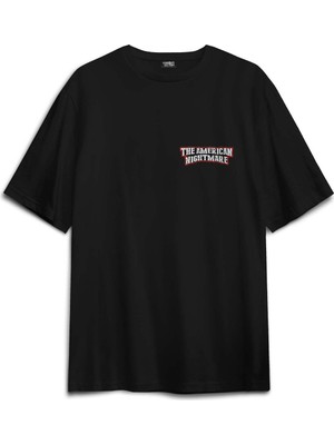 American Nightmare Cody Rhodes Wwe Amerikan Güreşi Gym Fight Sırt Ön Baskılı Oversize T-Shirt Siyah