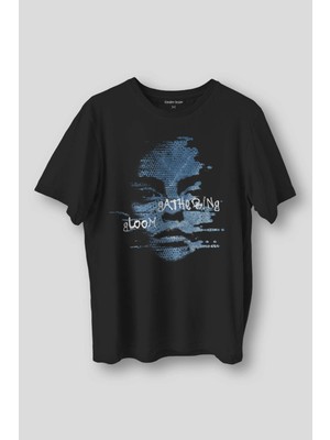 The Face Gathering Gloom Y2K Streetwear Baskılı Tişört  Siyah T-Shirt