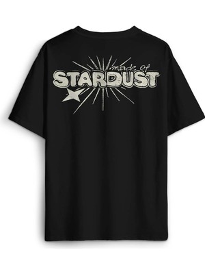 Baskılı Oversize T-Shirt Stardust Yıldız Tozu Y2K Streetwear 90S Doksanlar Vintage Retro Unisex