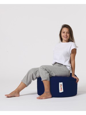 Earmut Yuvarlak Puf Outdoor Su Geçirmez 55 x 30