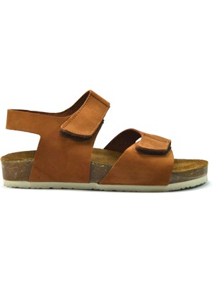 Onlo Ayakkabı 1051  Deri Cırtlı Ortopedik Günlük Çocuk Sandalet