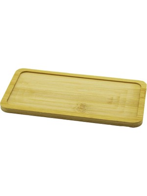 Miss Mojo Dikdörtgen Ahşap Bambu Yağdanlık Altlık Mini Tepsi 20X10X0.8CM