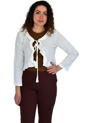 Kadın Yazlık Otantik File Bağcıklı Hırka BGL-ST04247