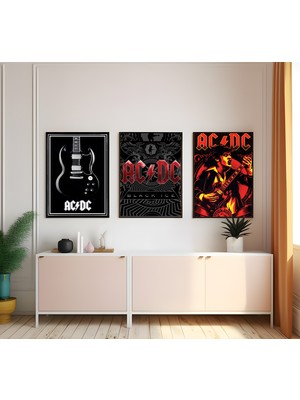 Modern Tarz Mdf Plastik Çerçeveli 3'lu Dekoratif Tablo 162