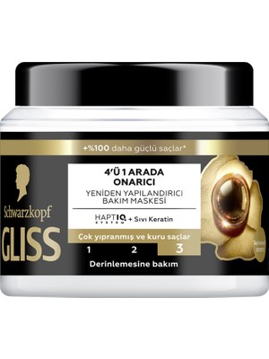 Gliss Ultimate Repair 400 ml Saç Bakım Maskesi Çok Yıpranmış ve Kuru Saçlar İçin Onarıcı