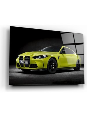 Marsilyan Sarı Araba Cam Tablo | Hediyelik, Dekoratif, Ofis, Mutfak