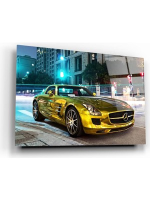 Marsilyan Sarı Araba Cam Tablo | Hediyelik, Dekoratif, Ofis, Mutfak