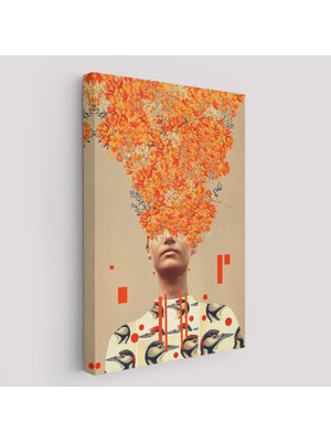Gerçeküstü Kadın Kanvas Duvar Sanatı, Portakal Çiçekleri Kanvas TABLO-5232