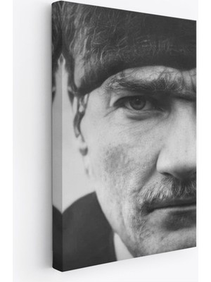 Atatürk Portre Tablosu Mustafa Kemal Atatürk Dikdörtgen Dekoratif Kanvas TABLO-FS-142