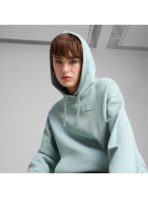Puma Essentıals Kadın Kapüşonlu Sweatshirt Düz Desenli 2025 İlkbahar - Yaz Sezonu Rahat Kesim