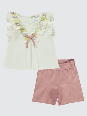 Civil Girls Kız Çocuk Takım 2-5 Yaş Ekru