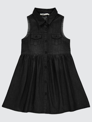 Civil Girls Kız Çocuk Elbise 6-9 Yaş Siyah