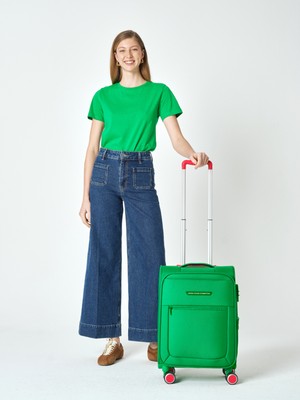 United Colors Of Benetton Benetton 2800 Küçük Boy Ultra Light Hafif Lüx Kumaş Tekerlekli Valiz