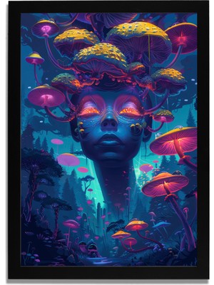 Yapay Zeka Görselli Mdf Plastik Çerçeveli Dekoratif Tablo