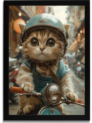 Yapay Zeka Görselli Mdf Plastik Çerçeveli Dekoratif Tablo