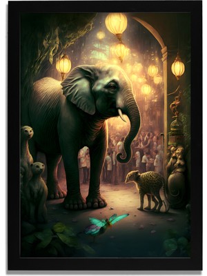 Yapay Zeka Görselli Mdf Plastik Çerçeveli Dekoratif Tablo