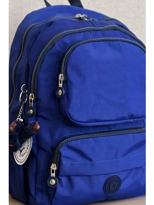 Nemo Bags Saks Mavisi Sırt Çantası Okul Çantası Laptop ve Seyahat Çantası Su Geçirmez Spor Çanta
