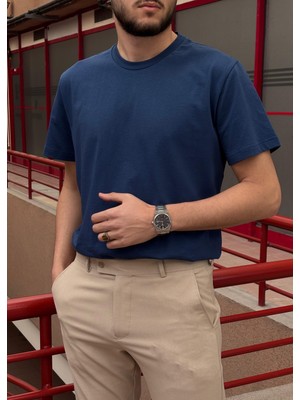 Regular-Fit, 100% Pamuklu, Basic, Bisiklet yaka, Kısa kol T-Shirt, Tişört T01