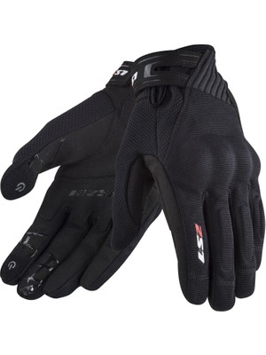 LS2 Dart 2 Siyah Eldiven Dokunmatik Ekran Desteği ile Motosiklet Sürüşü için Güvenli Kullanım