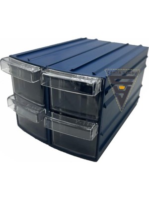 Sembol 114 Plastik Çift Çekmeceli Kutu 155X95X55MM 24 Adet