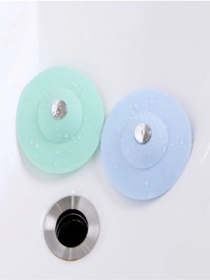 Silikon Lavabo ve Küvet Tıkacı Süzgeç, 2 Fonksiyonlu Gider Kapatıcı Renkli