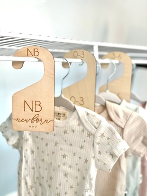 Marwin Craft Bebek Hediyelik Elbise Askısı | Yenidoğan Kıyafet Ayırıcı| Bebek Odası Dolap- Gardrop Düzenleyici
