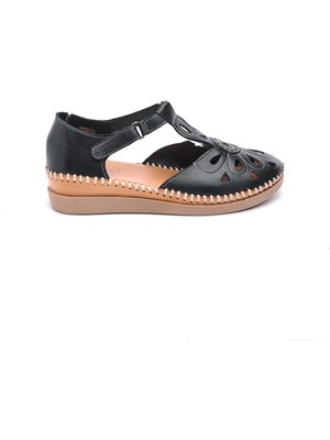 Günlük Hakiki Deri Kadın Sandalet