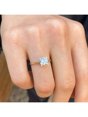 Bayar Gold 14 Ayar Altın Klasik Tektaş Yüzük