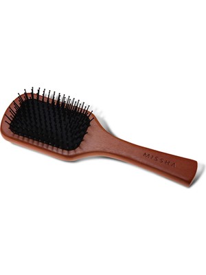 MISSHA Elektriklenmeyi Önleyen Ahşap Saç Fırçası Wooden Cushion Hair Brush (Medium)
