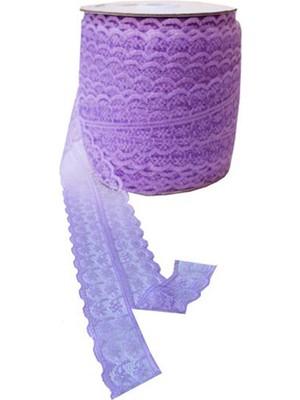 Kurdela Dantelli Çift 2 Katlı 5 cm (10 Metre)  Lila