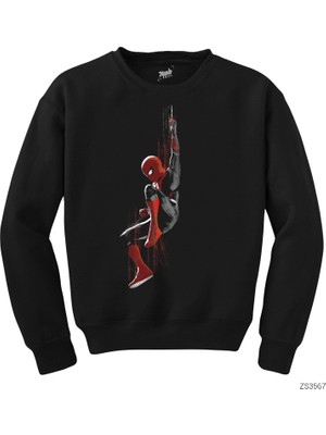 Spiderman Splash Siyah Sweatshirt