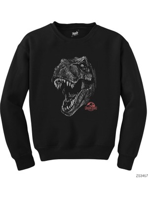 Jurassic Park Rex Siyah Sweatshirt