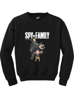 Spy × Family Siyah Sweatshirt