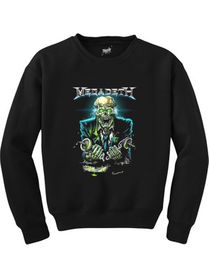 Megadeth Skull Riot Siyah Sweatshirt