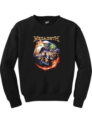 Megadeth Judge Skull Siyah Sweatshirt
