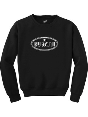 Bugati Logo Siyah Sweatshirt